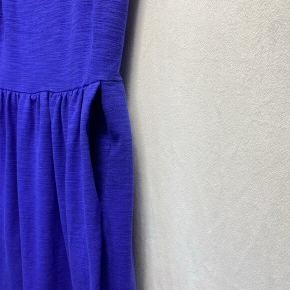 Madewell Sleeveless Fit & Flared Dress Women XS Blue Side Pockets Back Zip Used - Picture 12 of 16